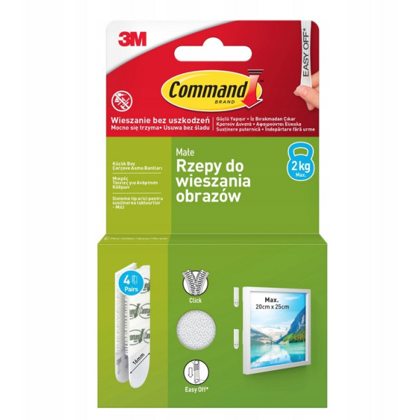 Rzepy Command do obrazów, 4 szt., 1,8kg, 17202